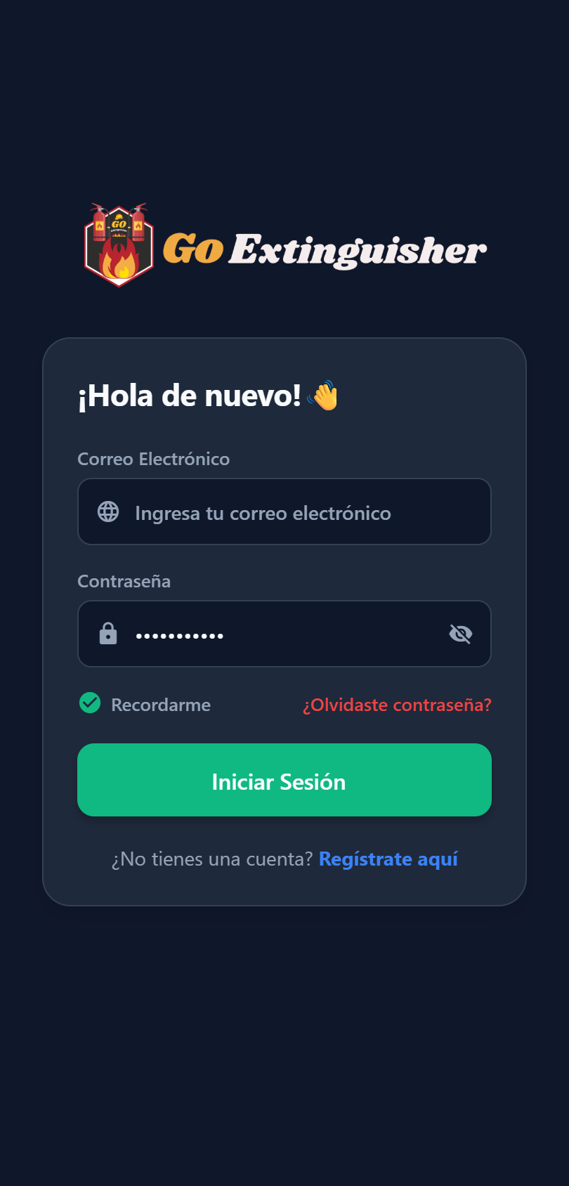 GoExtinguisher Mobile App
